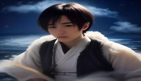 华晨宇演出风格插图，舞台灯光下的钢琴与人影，体现其极具张力的现场演绎风格