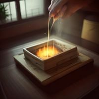 歌曲宝编辑阿泽，年轻男性，在录音室调试耳机，背景有麦克风
